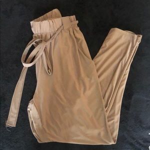 khaki high waist pant